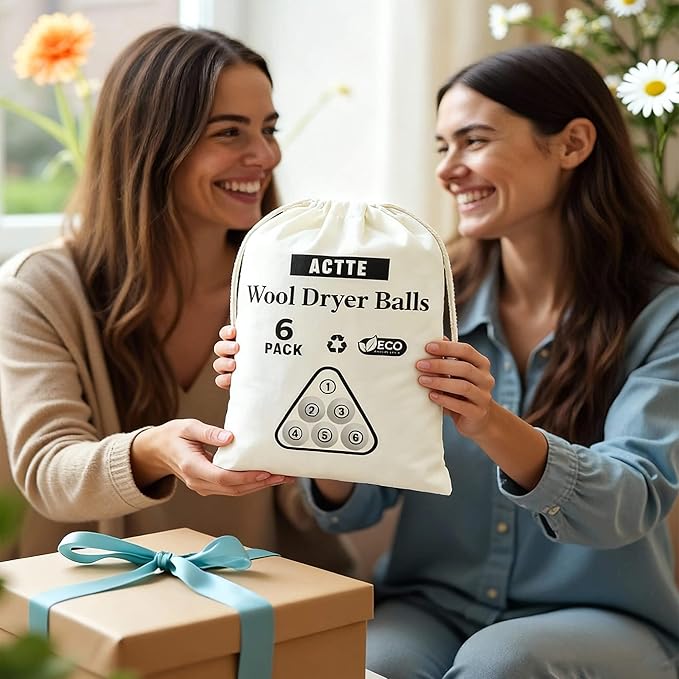 Wool Dryer Balls Laundry, XXL(3.1") 6 Pack, Premium Fabric Softener Ball, Reusable, Anti Static, Chemical Free Natural Wool Balls for Dryer, Laundry Dryer Balls โ 100% New Zealand Wool