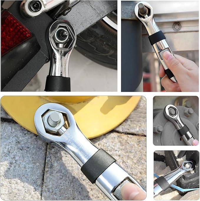 Universal Multifunctional Adjustable Wrench 23 in 1 Spanner Nut and Bolt Pocket Tool from 1/4 to 3/4 Inch and 7mm to 19mm