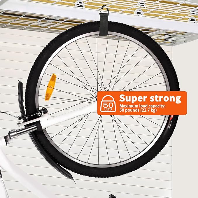 Extension Cord Organizer(8 Pack), Extension Cord Holder for Garage Organization and Storage, Heavy Duty Storage Straps for Cables, Hoses and Ropes, with Triangle Buckle for Hanging, Design Patent