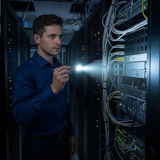 Pen Lights 2 Pack - Ultra Compact EDC Flashlight with White/Red/Yellow Light & Side Light, USB Rechargeable LED Pocket Flashlight for Outdoor Work, Emergency, Repair Tools