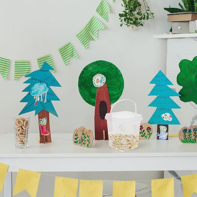 Baluue 10pcs Milk Tea Night Supplies Bucket with Lid Food Storage Container Clear Food Bucket Fruit Yogurt Snacks Clear Popcorn Cookie