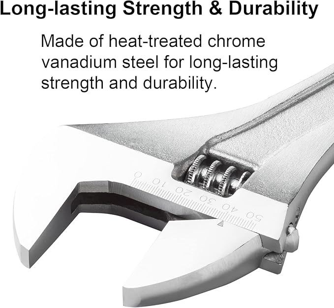 Jetech 18 inch Adjustable Wrench - Professional Shifter Spanner with Wide Caliber Opening