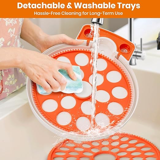 Incubators for Hatching Eggs - 18 Egg Capacity,Automatic Egg Turner,360° Viewing,Temperature & Humidity Control,Dual Size Egg Trays for Chicken, Duck, Goose, Turkey, Quail, and Parrot Eggs