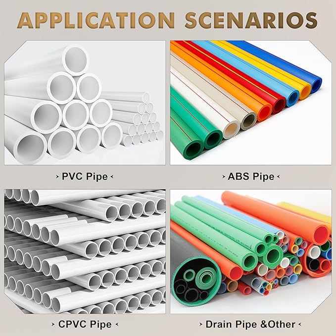 Pvc Pipe Reamer Kit 8-Piece Set, Pvc Pipe Reamer Includes 1/2 Inch, 3/4 Inch, 1 Inch, 1-1/4 Inch, 1-1/2 Inch, 2 Inch, 3 Inch, 4 Inch, Suitable For Standard 1/2 Inch Drill Bits And SCH