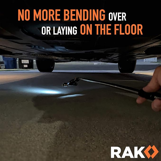 RAK Magnetic Pickup Tool Gifts for Men - Telescoping Magnet with LED Flashlight and 22 Inches Extendable Neck, Cool Gadgets Stocking Stuffer Holiday Christmas Gifts for Dad, Husband, Grandpa, Handyman