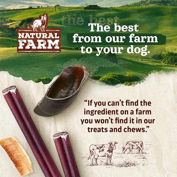 Natural Farm Pig Ear Slivers for Dogs (1.5 Pounds Bag), One Ingredient: Natural Pigs Ear Slivers, Air Dried, Long-Lasting & Highly Digestible Treats, Great for Puppy and Large/Medium Dogs