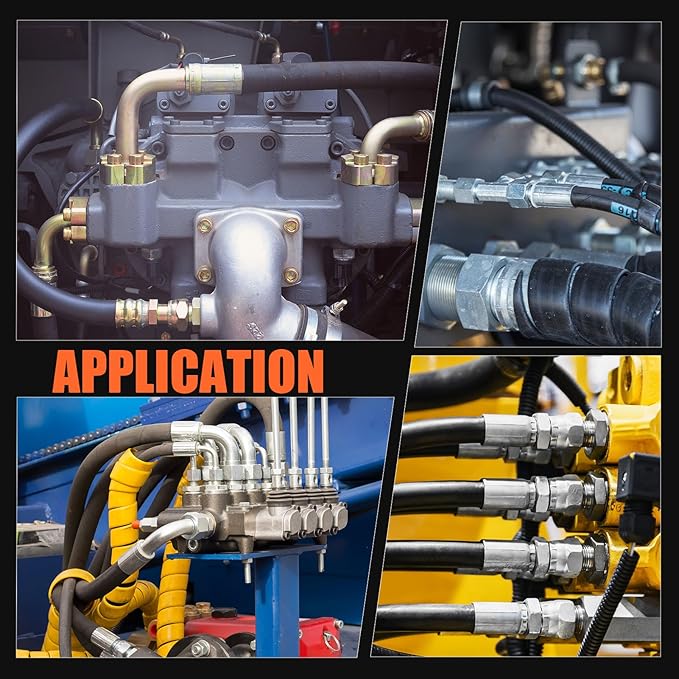 Professional Hydraulic Hose Crimping Machine with 8 Dies Set - Heavy Duty Hose Crimper Tool for Automotive Repair, Excavators, Agricultural Equipment - 110V Portable Electric Powered