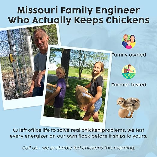 Solar Electric Fence Charger - Sun-Powered Energizer with Battery Backup, Portable & Weatherproof Protection for Poultry, Backyard & Gardens - Sleep Sound Knowing Your Coop is Safe