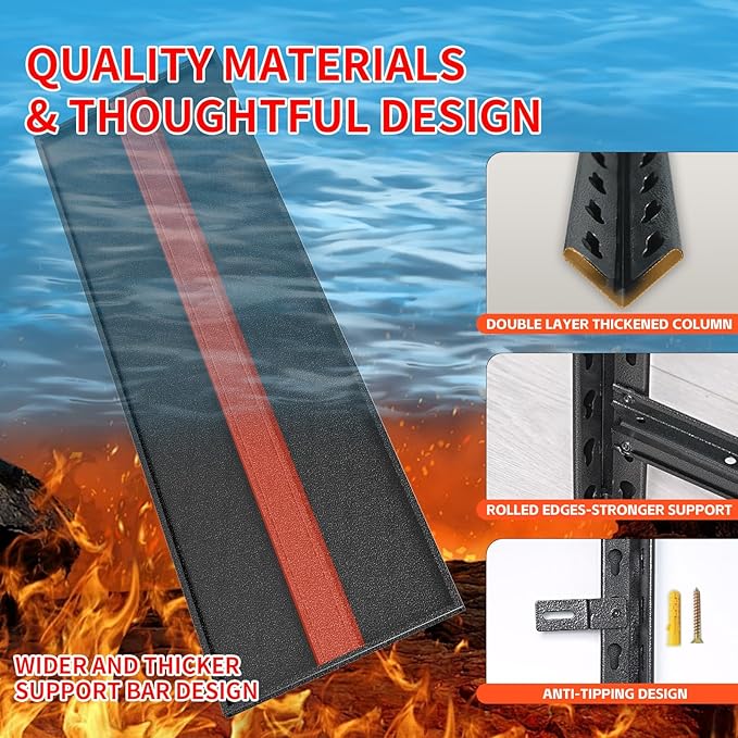 59.1" W x 19.7" D Garage Shelving, 3000LBS Heavy Duty Metal Shelves, Adjustable Storage Shelf, 5 Tier Utility Shelf, Industrial Shelving Units Storage Racks, Garage Organization