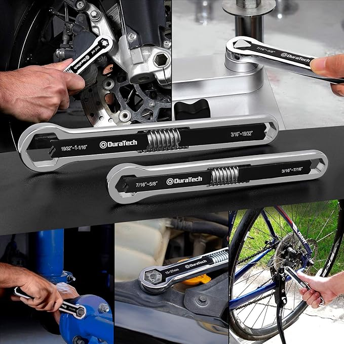 DURATECH Universal Wrench Set, Adjustable Wrench Set, SAE & Metric, 8-inch&10-inch, 44 sizes in 2 Piece, Drop Forged, ANSI standard