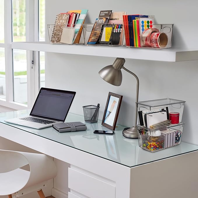 CLEARSPACE Plastic Pantry Organization and Storage Bins with Lids - Perfect Kitchen Organization or Kitchen Storage - Fridge Organizer, Refrigerator Organizer Bins, Cabinet Organizers