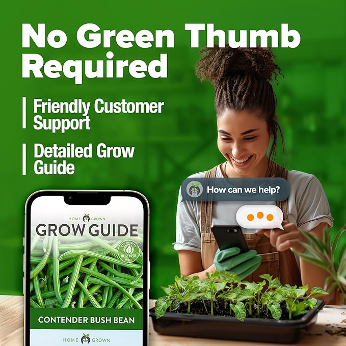 HOME GROWN Contender Bush Seeds - 56 π‘π’π‘-ππ π’ π¨π¦π-π¦?π¨π₯πππ, Heirloom Green Beans for Planting - Emergency Food Supply (Phaseolus vulgaris)