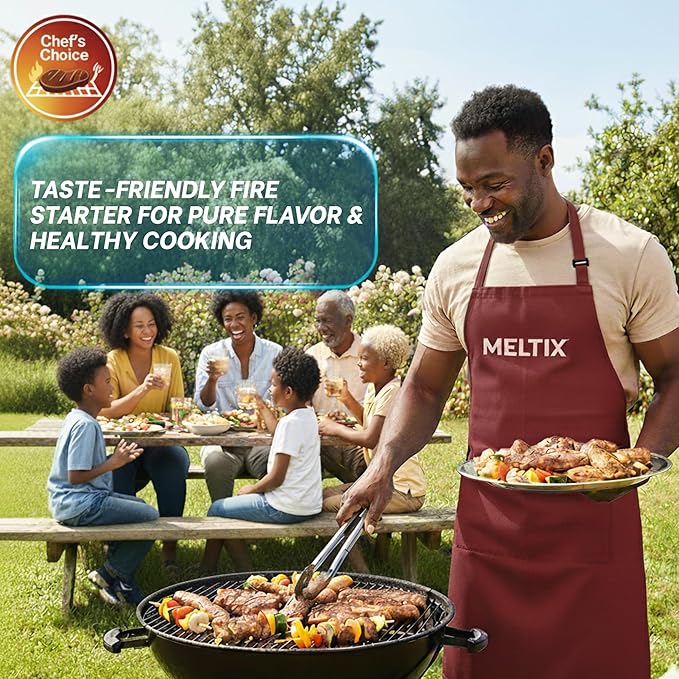 MELTIX 160pk All-Natural Fire Starters for Campfires, BBQ, Grills, Fire Pits & Wood Stoves – Odorless, Waterproof, Long-Lasting Kindling Cubes