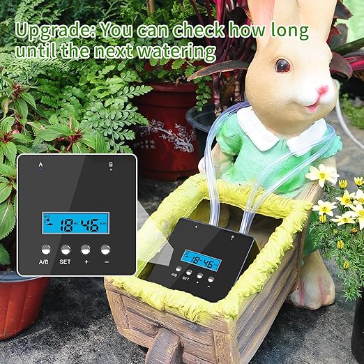 Automatic Watering System for Potted Plants | Indoor Plant Waterer with 30-Day Timer, Dual Self-Priming Pumps, Drip Irrigation Kit for 20 Plants