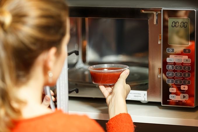 Healthy Packers Plastic Deli Containers with Lids (8oz 50 Sets) - Clear Plastic Containers with Airtight Lids - Great for Your Slime Kit, Food - BPA Free | Leakproof - Microwaveable & Freezer Safe