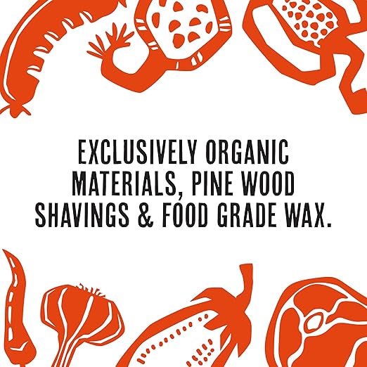 Grill Trade Fire Starters - 50 Pieces Grill Starter Made of Pine Wood Shavings - Food-Grade Wax with 8-10 Minutes Burning Time - Weatherproof and Odorless - Ideal for Indoor or Outdoor Use