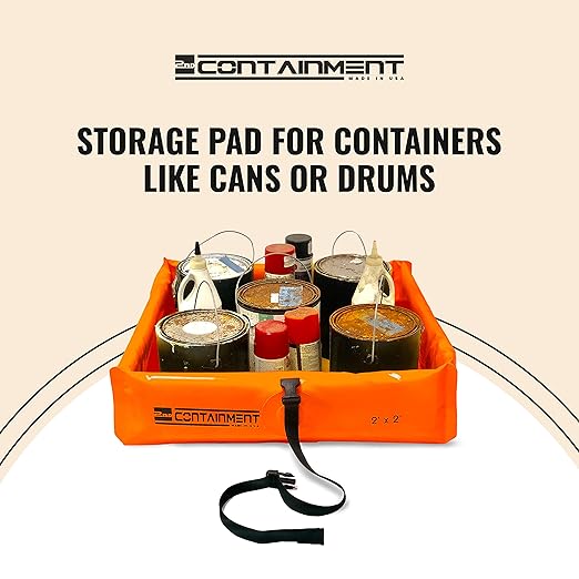 Duck Pond - 2’ x 2’ - Orange PVC - Made in USA - Secondary Containment Tray