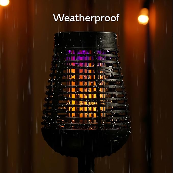 PIC Solar Insect Killer Torch (DFST), Bug Zapper and Accent Light, Solar Bug Zapper - Kills Bugs on Contact