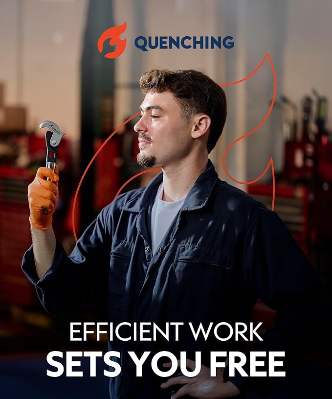 Self-Adjusting Crowfoot Wrench Set – 2-Piece Kit Fits 3/8", 1/2" Drives, Covers 8–32mm, Replaces Multiple Fixed-Size Wrenches