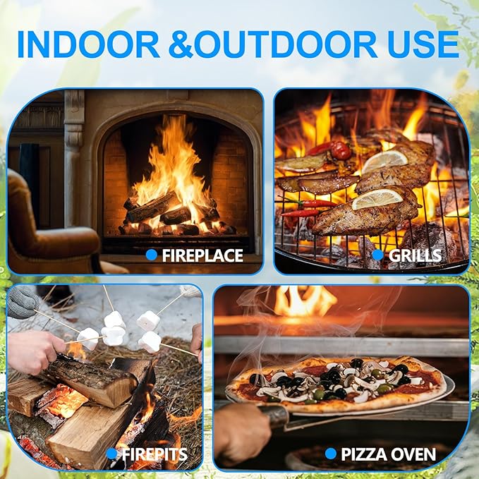 72 Pieces Fire Starter for Fireplace, Waterproof - Natural Fire Starters, for BBQ, Pizza Oven, Fire-Pit, Campfire, Camping Charcoal Starter, Quick Light Wood Firestarter for Wood Stove