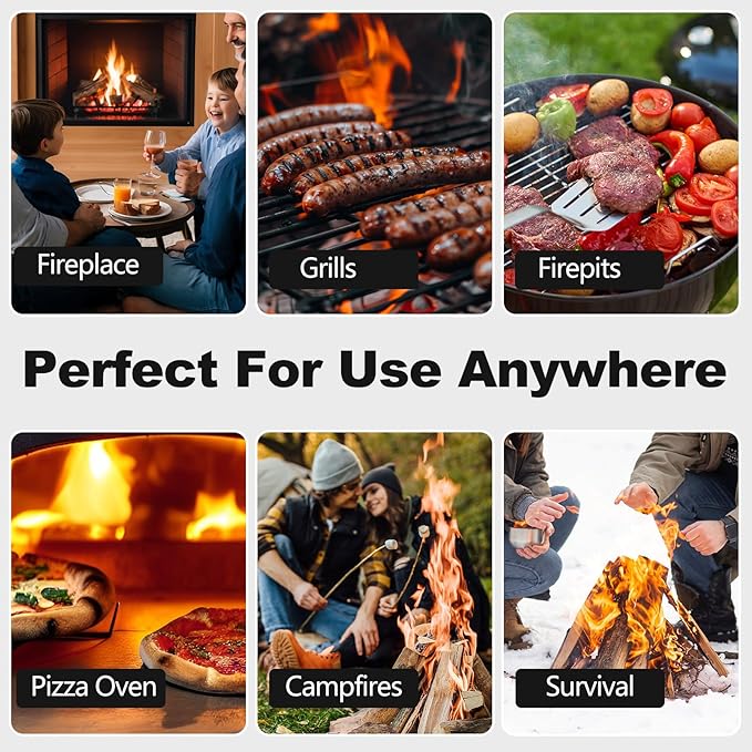 216 Pcs Fire Starter - Natural Fire Starters for Fireplace, Pellet Stove, Campfires, BBQ, Pizza Oven, Camping, Fire Pit &Chimney, Smoker, Fire Starters for Grill, Charcoal Starter