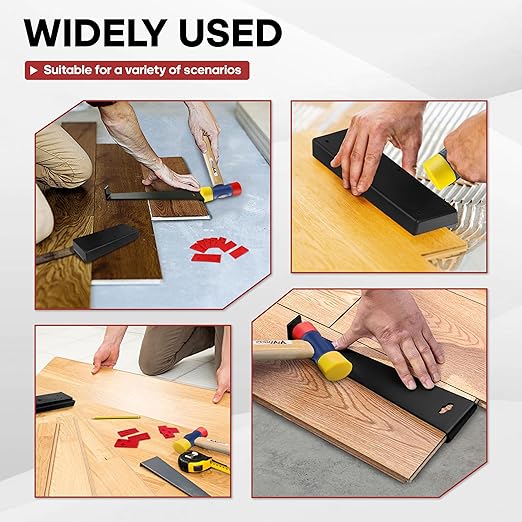 YIYITOOLS 43Pcs Laminate Wood Flooring Installation Kit,LVP Installation Kit,Vinyl Flooring Tools with 40Pcs Spacers,Double-Faced Rubber Mallet,Tapping Block,HeavyDuty Pull Bar,Laminate Flooring Tools