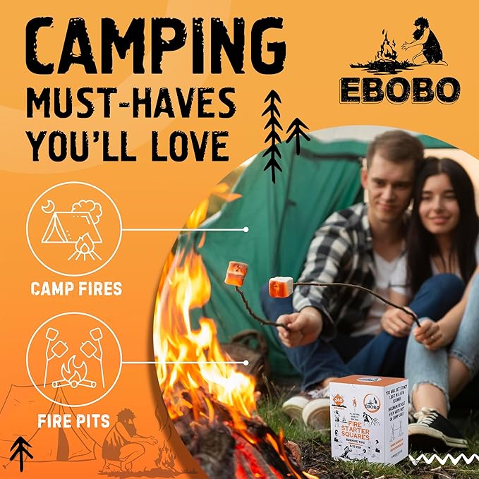 240 pcs Fire Starter Cubes – Natural Wax-Based, Odorless & Non-Toxic – Quick Ignition for BBQ Grill, Fireplace, Wood Stove, Fire Pit & Camping – Easy, Mess-Free Lighting