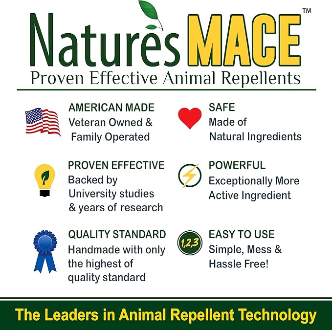 Nature’s MACE Rabbit Mace, Rabbit Repellent for Outdoors, 1 Gallon Concentrate, Covers 2 Acres, Rabbit Deterrent Spray for Lawn, Yard, Garden, Landscape, Safe to Use Around People, Pets, & Plants