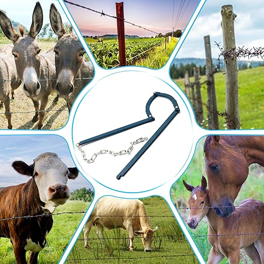 Fence Fixer, Manual Fence Repair Retainer, Maintenance Tool of Livestock Fence Lines, Suitable for Barbed Wire, Cowshed Farm, Horse Fence, Garden Lawn Fence