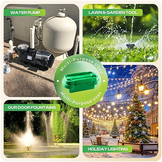 SOCKiTBOX – The Original Weatherproof Connection Box – Indoor & Outdoor Electrical Power Cord Enclosure for Timers, Extension Cables, Holiday Lights, Power Tools, Fountains & More – Size Small – Green