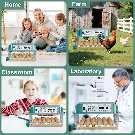36 Eggs Incubators for Hatching eggs,Chicken Eggs Incubator with Automatic Egg Turning and Humidity Monitoring,Automatic Temperature Control Egg Incubator with Egg Candle for Chicken Duck Goose Pigeon