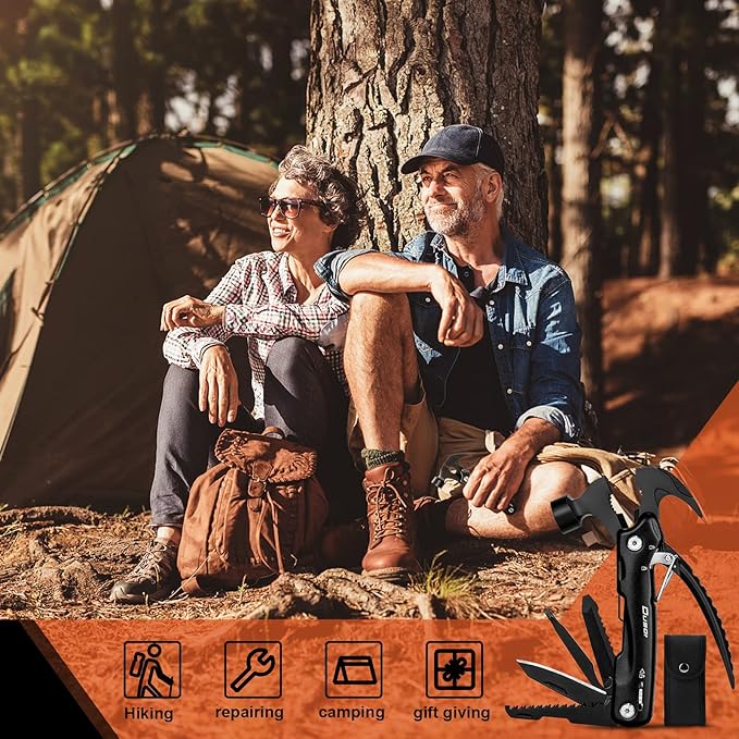 Dusor Gifts for Men 12 in 1 Hammer Multitool, Stocking Stuffers for Men, White Elephant Gifts for Adults, Gift for Dad Who Have Everything, Mens Gift for Christmas, Cool Gadgets for Boyfriend Husband