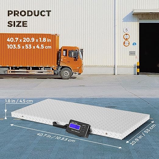 Bonvoisin Dog Scale for Large Breed Animal Livestock Weight Scale with Large Stainless Steel Platform, 1100lb X 0.2lb Postal Shipping Scale Pet Scale for Dog, Cattle, Sheep