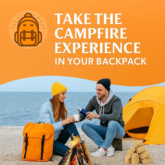 120 PCS Fire Starter – Natural Wax & Sawdust Wood Igniters for Grill, Fireplace, Camping Accessories, BBQ, and Cooking – All-Weather, 10 Min Burn