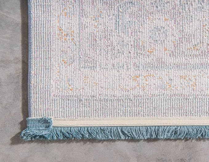 Unique Loom Baracoa Collection Area Rug - Prado (10' x 13' 1" Rectangle, Gray/ Blue)