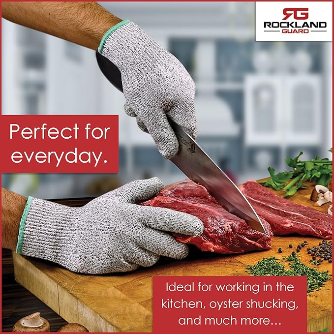 Rockland Guard Cut Resistant Glove - Level 5 Cut Resistant Work Glove for Woodworking & Carving Glove for Cooking & Food Prep