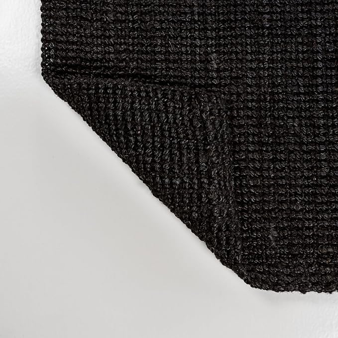 JONATHAN Y Pata Hand Woven Chunky Jute Black Indoor Area Rug, 5x8, Bohemian, Rustic, Cottage, Easy-Cleaning for Living Room, Bedroom, Kitchen, Non-Shedding (NRF102E-5)