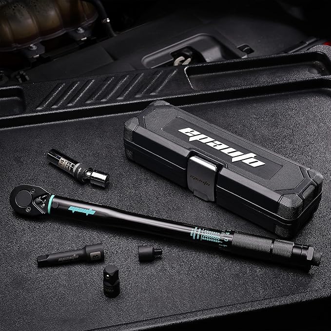 EPAuto 3/8-Inch Drive Click Torque Wrench, 10-80 ft-lb / 13.6-108.5 Nm, Black