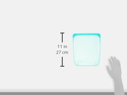 Stasher Silicone Reusable Storage Bag, 4-Pack, Reusable Freezer Bags, Microwave, Dishwasher, Oven Safe, Sous Vide, Premium Lunch Containers, Eco Friendly, Food Storage Bags, Snack Bags, Aqua