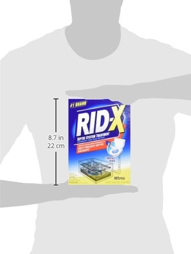 RID-X Septic Tank Treatment Powder – 3 Month Supply, Dual Action Enzymes and Bacteria to Break Down Waste & Prevent Backups