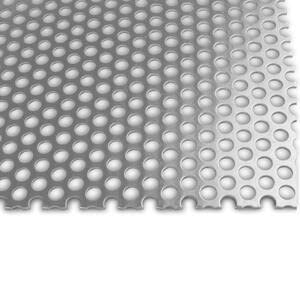 3003 Aluminum Perforated Sheet, Unpolished (Mill) Finish, H14 Temper, Staggered Round 0.5" Holes, 0.125" Thickness, 8 Gauge, 12" Width, 36" Length, 0.6875" Stagger, 48% Open Area, OnlineMetals