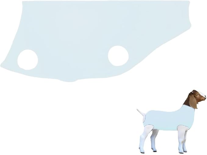 Spandex Goat Tube for Show Goats - Show Livestock Supplies: Goat Covers & Blankets Rich in Color (Medium, Large) (Light Grayish Blue, Medium)