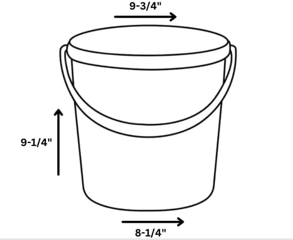 House Naturals 2 Gallon Food Grade Plastic Bucket Purple with Screw on Lid Made in USA (Pack of 5)