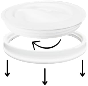 House Naturals 2 Gallon Blue Made in USA Food Grade BPA Free Bucket Pail with White Screw On Lid (Pack of 5) (with White lids)