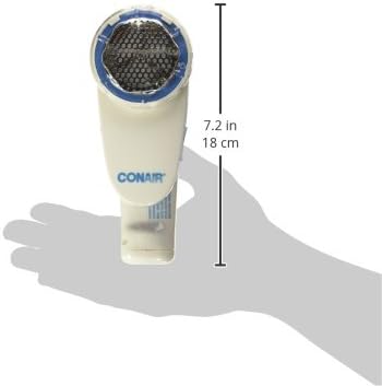 Conair Fabric Shaver and Lint Remover, Battery-Operated Portable Clothes Shaver with 3 Settings, Fuzz Remover for Sweaters, Clothing and Furniture, Large 2-Inch Shaving Head, White