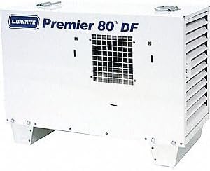 L.B. White Premier 80 DF LP Forced Air Propane Tent Heater — Ductable Portable Space Heater for Indoor, Outdoor, Parties & Commercial, 80,000 Btuh