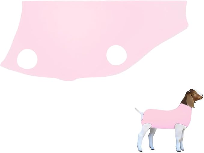 Spandex Goat Tube for Show Goats - Show Livestock Supplies: Goat Covers & Blankets Rich in Color (Medium, Large) (Pink, Medium)