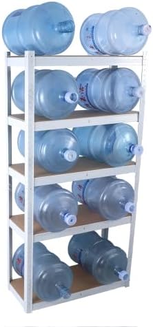 LuckyNote】5 Tier Laminated White Metal Shelving Unit Adjustable Garage Storage Utility Rack Heavy Duty Shelves Organization Multipurpose Shelf Warehouse Basement Pantry 29" W x 12" D x 59" H 1Pack