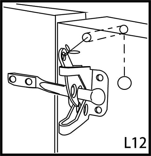 QCAA Self-Locking Gate Latch, 2-1/8",Steel, Black, 2 Pack, Made in Taiwan