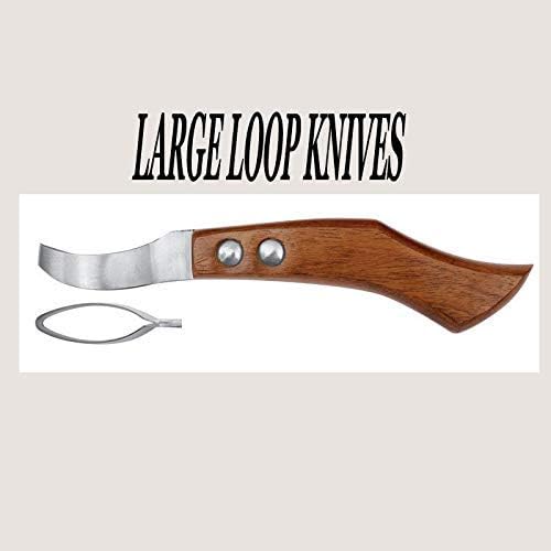 Farrier Loop Knives Hoof Knife-Premium Hoof Care Tool for Professional Farriers,Ergonomic Design for Easy Hoof Trimming, 3PC Set for Precision Hoof Grooming and Maintenance